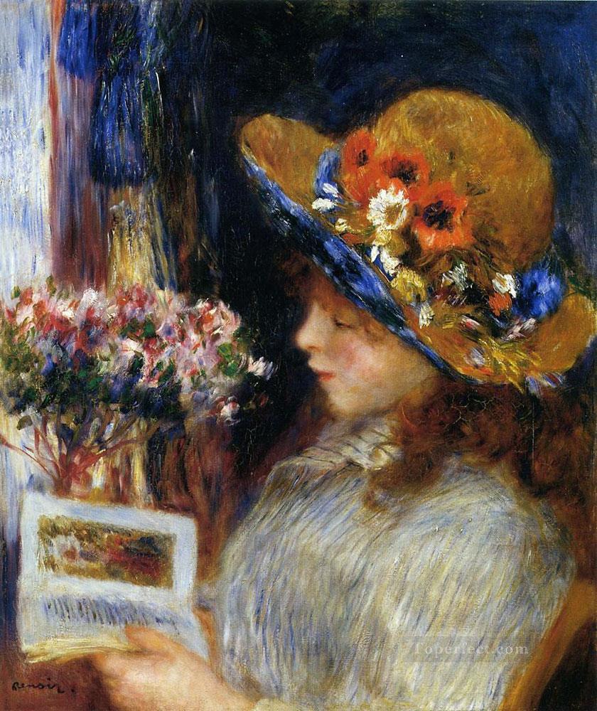 young girl reading Pierre Auguste Renoir Oil Paintings